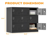 6-Door Employee Storage Locker, Metal Lockers for Office, Gym, School, and Homewith Card Slot 30035722