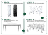 3 x 3m Two Doors & Two Windows Practical Waterproof Right-Angle Folding Tent White 31516518