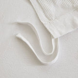 King/Cal King 3 Piece Tufted Cotton Chenille Palm Duvet Cover Set B03597343