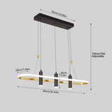 Javeriah 4 - Light Black/Gold Dimmable LED Pendant LightUnable ship on weekends, TK/TEMU 57634655
