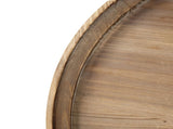 D23.5 x 25" Round 3-Tiered Side Tabel, Natural End Tabel for Lving Room Bedroom Entryway, Brown W2078141934