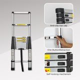 Telescoping Ladder 16.5FT, Telescopic Extension Ladder, Aluminum Alloy Folding Ladder Portable W2660P255612