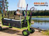 Fishing Cart Beach Cart Collapsible Wagon 9.85'' All-Terrain Wheels for Sand, Heavy Duty Garden Cart 36035924