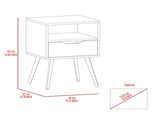 Haverson 1-Drawer 1-Shelf Nightstand Smokey Oak and White B06279998