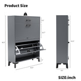 Shoe Storage Cabinet for Entryway, Free Standing Shoe Organizer with 2 Flip Drawers, Hidden Shoe W578124378