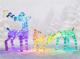 3-Piece Christmas Reindeer Family Set, Smart RGB 343 LED Lights, Surplife APP Control, 3D Lighted 92010129