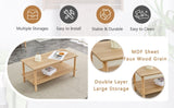 Modern 2-Tier Coffee Table for Living Room Furniture,Rectangular Center Table with Open Storage W3226P279107