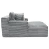 Full- compressed Chaise Lounge Sofa Bed 48.8" Upholstered Sofa Couch with Removable Pillows, Modern 83733908