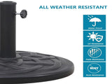 Garden Patio Umbrella Base, Outdoor Market Umbrella Stand, Backyard Umbrella Weight in Black 27lbs 34743346