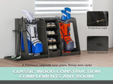 Wooden Golf Bag Organizer and Storage Rack 25312022