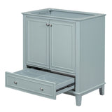 ZNTS 30" Bathroom Vanity without Sink, Base Only, Multi-functional Bathroom Cabinet with Doors and WF306250AAC