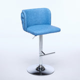 A&A Furniture,Swivel Barstools Adjusatble Seat Height With Chrome Base, Modern PU Upholstered Bar W1143P193494