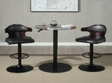 Saby Antique Slate Top Grain Leather Adjustable Stool w/Swivel B2726P618516
