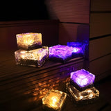 ZNTS Outdoor Solar Lights for Charming Yard Glow / set of 6,Ice Brick Light 98025252