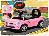 Pink Toddler Foot-to-Floor Ride-On Push Car Kids Sliding Walking Toy with Functional Horn, Music, 64123282