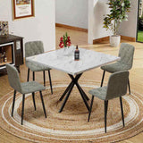 Square Table, Mid Century Modern Square Table for 4-6 Person, Coffee Table for Kitchen W578P242961