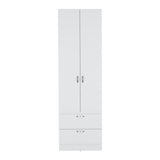 Vico 76" High Armoire Wardrove Closet with 2 Drawers, Double Door Cabinet , One Shelf and Hanging B070P188838