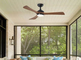 42" Solid Wood Blades Ceiling Fan with Lights Remote Control,Quiet DC Motor 3 Blade Ceiling Fans 6 W3596P460815