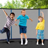 ZNTS 12ft Blue Outdoor Toddler Trampoline with Enclosure Safety Net Jumping Fun Trampoline, heavy-duty 29596203