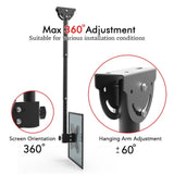 ZNTS TMC-7004 Ceiling Mount TV Wall Bracket Roof Rack Pole Retractable For 32"-55" Flat Screen 91907909