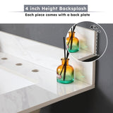 31 Inch Marble Vanity Top, White Vanity Top with Pre-drilled Faucet Holes, Bathroom Vanity Top with 82818941
