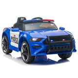 ZNTS 12V Kids Ride On Car ,Police sports car,2.4GHZ Remote Control,LED Lights,Siren,Microphone,Blue 33746800