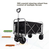 ZNTS Outdoor Garden Park Utility kids wagon portable beach trolley cart camping foldable with big wheels W321P206632