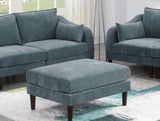 Beautiful Mineral Color Ottoman Morgan Fabric 1pc Ottoman Soft Cushion Wood Legs Living Room B011P281450