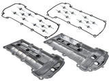 Pair Aluminum Engine Valve Cover Left & Right with Gasket Replacement for Jaguar S-Type 3.0L 25707937