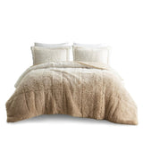 Ombre Shaggy Long Fur Comforter Mini Set B035129362