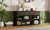 TREXM Console Table for Entryway, Vintage Entryway Table with Drawers and Shelves, Perfect Console N715P233434P
