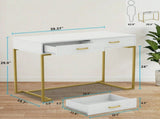 39" Wooden Computer Desk with Drawers, Modern Writing & Study Desk 48802595