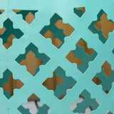 12" Patio Round Side Table, Outdoor Footstool, Garden Mosaic Accent Side Table, Plant Stand, Blue W2225142494