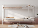Bunk Bed with Ladder and high Guardrail, Able to Split, Metal Bunk Bed, Storage Space, Noise W5635P479855