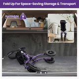 Outdoor Rolling Rollator Walker 9.5" All-Terrain Wheels, 6-Level Adjustable , Foldable, 22927300