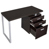 Cappuccino 3-drawer Reversible Office Desk B062P145586