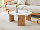 31-inch modern-style hexagonal coffee table,with white marble surface W1512P359221