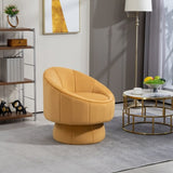 Mid Century Modern Accent Chair Wood Frame, Upholstered Swivel Chair For Living Room Chairs W2530P174854