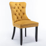 ZNTS Modern, High-end Tufted Solid Wood Contemporary Velvet Upholstered Dining Chair with Wood Legs 02045627