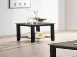 End Table With Open Shelf In Dark Brown And Grey SR016385