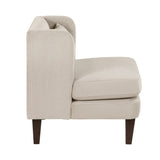 Modern Taupe Accent Chair Cushion Seat Corduroy Fabric Upholstery Pillow Living Room Furniture 1pc B011P287473