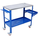 Welding Table 36"x18", 1200lbs Load Capacity Steel Welding Workbench Table on Wheels, Portable Work W465P176039