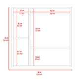 Sines Medicine Cabinet, Four Internal Shelves, Double Door -Light Gray B20092111