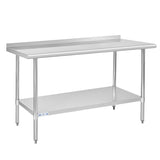 Stainless Steel Table 30 x 60 Inches Metal Prep Table with Adjustable Undershelf, Stainless Table W1192P293648