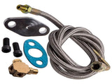 43.3" TURBO 90 DEGREE OIL FEED LINE KIT T3 T4 T04E T70 T60 T61 1/8 NPT -4AN 68043290