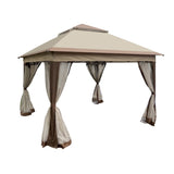 ZNTS Outdoor 11x 11Ft Pop Up Gazebo Canopy With Removable Zipper Netting,2-Tier Soft Top Event 99659199