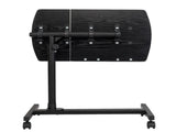 Four-Wheel Multifunctional Flat Surface Lifting Computer Desk Black 12535669