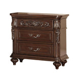 ZNTS Traditional Antique Walnut 1pc Nightstand Bedroom Furniture Cherry Veneer 2-Drawers Hanging Pull B011P210739