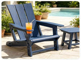 Blue Weatherproof HDPE Outdoor Adirondack Chair, 330LBS Capacity Ergonomic Patio Lounge Chair with 70718361