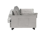 Modern Velvet Loveseat Futon Sofa Couch Pullout Bed, Small Love Seat Lounge Sofa w/Reclining 11183892